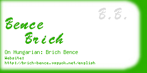 bence brich business card